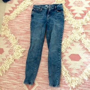 High waisted skinny jeans